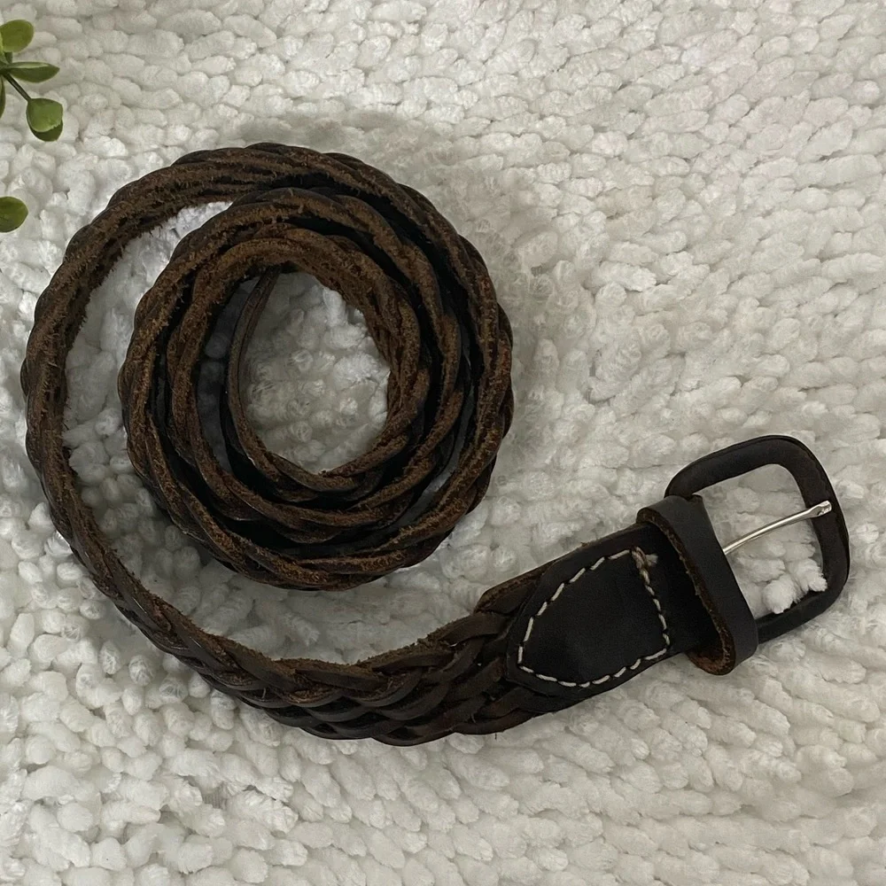 Genuine Leather Braided Belt